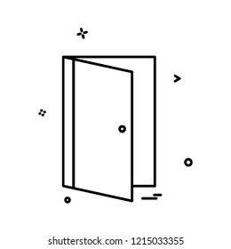 Door icon design vector