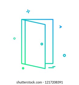 Door icon design vector