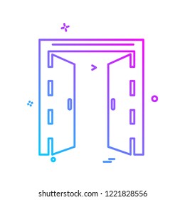 Door icon design vector