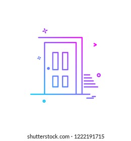 Door icon design vector