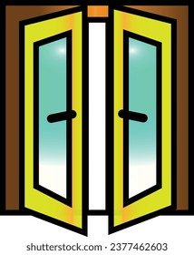 door icon. double door icon