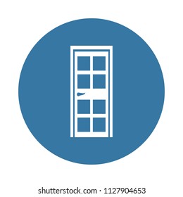 Icono de puerta. Elemento de iconos de puerta para concepto móvil y aplicaciones web. Icono de puerta estilo placa que se puede utilizar para aplicaciones web y móviles en fondo blanco