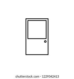 door icon. Element of outline furniture icon. Thin line icon for website design and development, app development. Premium icon