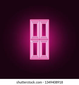 Door icon. Elements of Door in neon style icons. Simple icon for websites, web design, mobile app, info graphics