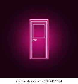 Door icon. Elements of Door in neon style icons. Simple icon for websites, web design, mobile app, info graphics