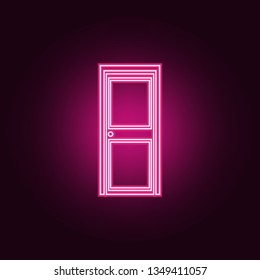 Door icon. Elements of Door in neon style icons. Simple icon for websites, web design, mobile app, info graphics