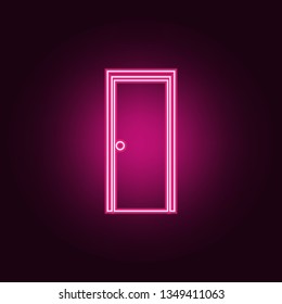 Door icon. Elements of Door in neon style icons. Simple icon for websites, web design, mobile app, info graphics