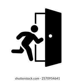 Door icon. Enter exit symbol