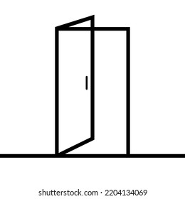 О icono de la puerta de la pluma entrar símbolo superar obstáculos cordialidad de apertura dentro