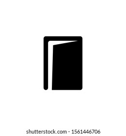 Door icon. Exit button. Furniture symbol. Logo design element