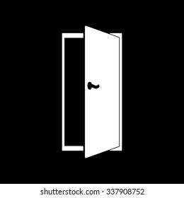 The door icon. Exit and login  symbol. Flat Vector illustration