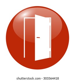 Door icon. Flat design style eps 10