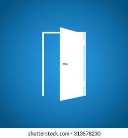 Door icon. Flat design style eps 10