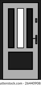 Door Icon – Flat Design Symbol for Entrance, Interior, and Architecture Concepts