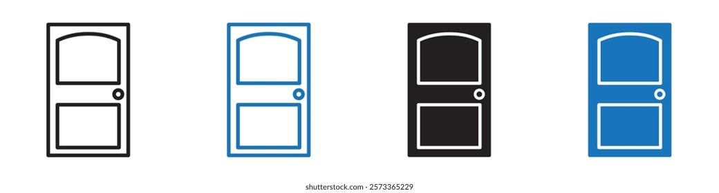 Door icon Flat line symbol