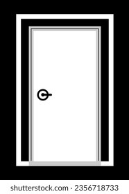 icono de puerta en estilo plano
