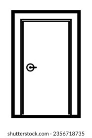 door icon in flat style