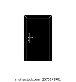 Door icon flat style isolated. Vector