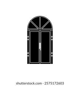 Door icon flat style isolated. Vector