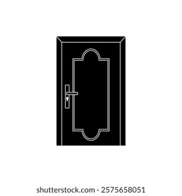Door icon flat style isolated. Vector