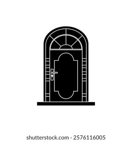 Door icon flat style isolated. Vector