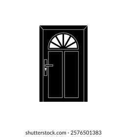 Door icon flat style isolated. Vector