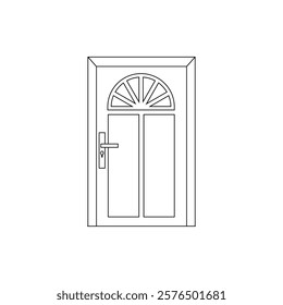 Door icon flat style isolated. Vector