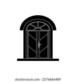 Door icon flat style isolated. Vector