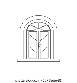 Door icon flat style isolated. Vector