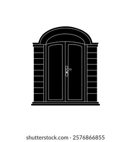 Door icon flat style isolated. Vector