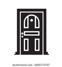 Door icon flat style vector illustration