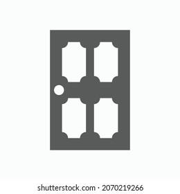 door icon, gate vector, wicket illustration