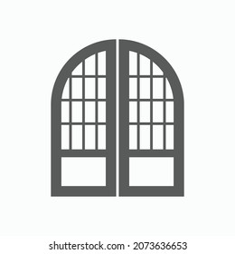 Door Icon, Gate Vector, Wicket Illustration