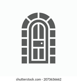 door icon, gate vector, wicket illustration