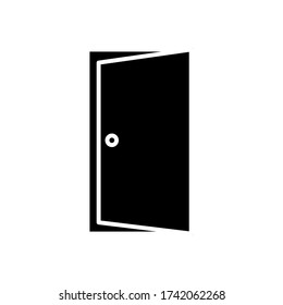 icono de puerta con vector de estilo glifo para su diseño web, logotipo, interfaz de usuario. ilustración