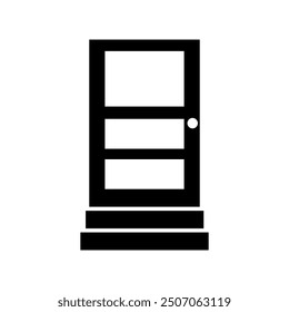 Icono de puerta ilustrado sobre fondo