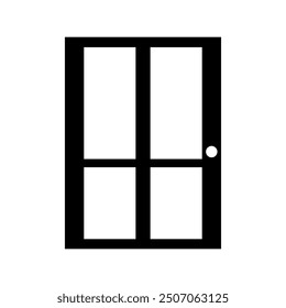 Door icon illustrated on background