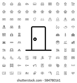 door icon illustration isolated vector sign symbol. Real Estate icons set.