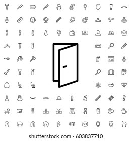 Door icon illustration isolated vector sign symbol. barbershop icons vector set.