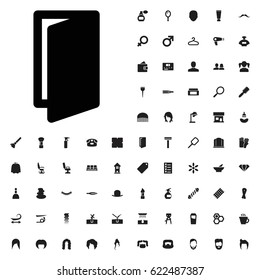 Door icon illustration isolated vector sign symbol. barber icons vector set. on white background
