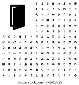 Door icon illustration isolated vector sign symbol. editable barber icons vector set.