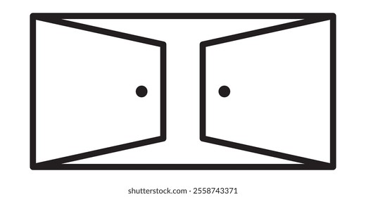 Door Icon Images. Open Door Icon Vector Illustration on white background.