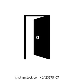 Door Icon. Internet Access, Building Component's or Architectural Element Illustration As A Simple Vector Sign & Trendy Symbol for Design and Websites, Presentation or Mobile Application. 