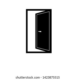Door Icon. Internet Access, Building Component's or Architectural Element Illustration As A Simple Vector Sign & Trendy Symbol for Design and Websites, Presentation or Mobile Application. 