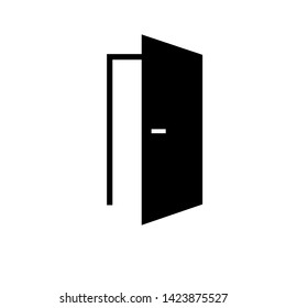Door Icon. Internet Access, Building Component's or Architectural Element Illustration As A Simple Vector Sign & Trendy Symbol for Design and Websites, Presentation or Mobile Application. 