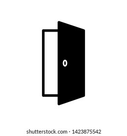 Door Icon. Internet Access, Building Component's or Architectural Element Illustration As A Simple Vector Sign & Trendy Symbol for Design and Websites, Presentation or Mobile Application. 