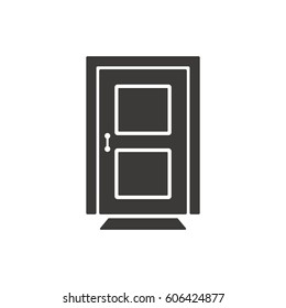 Door icon, isolated.  Flat design.