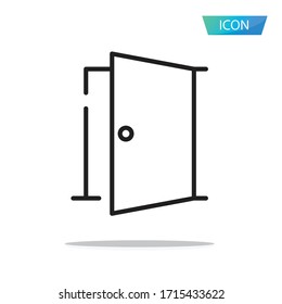 door icon isolated on white background.