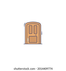 door Icon Isolated On White Background