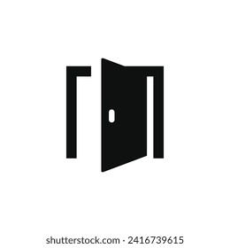 Door icon isolated on white background
